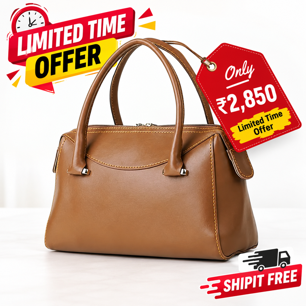 Regular Brown Color **Elegant Brown Women's Handbag – Classic Top Handle Shoulder Bag ...